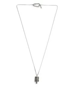 Sterling Silver Logo Tag Pendant Necklace, 23" - ALLSAINTS