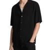 Venice Solid Regular Fit Button Down Camp Shirt - ALLSAINTS
