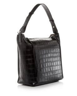 Kita Croc Embossed Leather Shoulder Bag - ALLSAINTS
