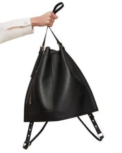 Alpha Medium Leather Backpack - ALLSAINTS -Fashion Clothing AllSaints 11895158 fpx