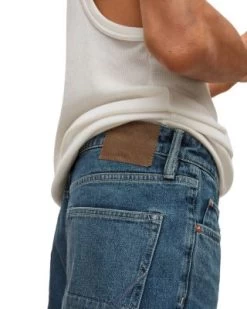 Reeves Cotton Distressed Relaxed Jeans In Dark Indigo - ALLSAINTS -Fashion Clothing AllSaints 11991488 fpx