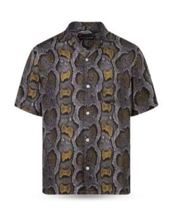 Copperhead Print Short Sleeve Camp Shirt - ALLSAINTS -Fashion Clothing AllSaints 12045312 fpx