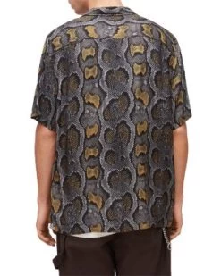 Copperhead Print Short Sleeve Camp Shirt - ALLSAINTS -Fashion Clothing AllSaints 12045313 fpx