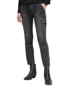 Duran Skinny Cargo Jeans In Washed Black - ALLSAINTS