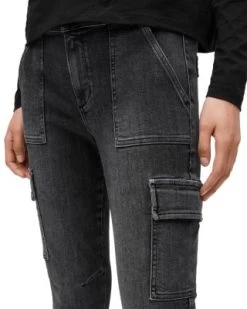 Duran Skinny Cargo Jeans In Washed Black - ALLSAINTS -Fashion Clothing AllSaints 12065942 fpx