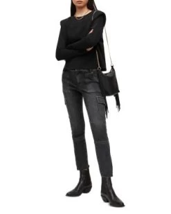 Duran Skinny Cargo Jeans In Washed Black - ALLSAINTS -Fashion Clothing AllSaints 12065945 fpx