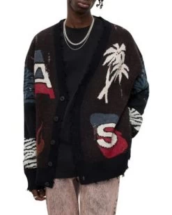 Moto Graphic Cardigan - ALLSAINTS