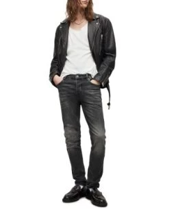 Cigarette Slim Fit Jeans In Washed Black - ALLSAINTS -Fashion Clothing AllSaints 12802121 fpx