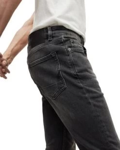 Cigarette Slim Fit Jeans In Washed Black - ALLSAINTS -Fashion Clothing AllSaints 12802122 fpx
