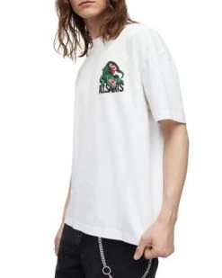 Gator Short Sleeve Crewneck Organic Cotton Tee - ALLSAINTS -Fashion Clothing AllSaints 12802157 fpx