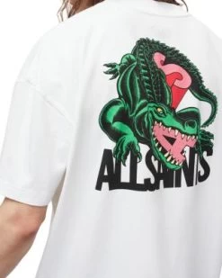 Gator Short Sleeve Crewneck Organic Cotton Tee - ALLSAINTS -Fashion Clothing AllSaints 12802158 fpx