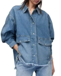Hettie Denim Shirt Jacket - ALLSAINTS