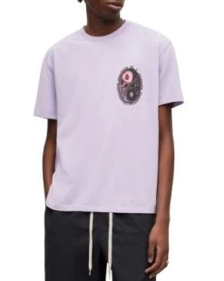 Dual Graphic Short Sleeve Crewneck Organic Cotton Tee - ALLSAINTS