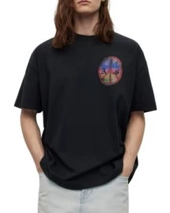 Oversized Short Sleeve Printed Crewneck Tee - ALLSAINTS