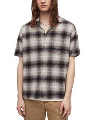 Bernat Short Sleeve Button Front Shirt - ALLSAINTS 1 Bernat Short Sleeve Button Front Shirt - ALLSAINTS