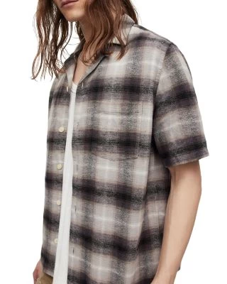 Bernat Short Sleeve Button Front Shirt - ALLSAINTS 5 Bernat Short Sleeve Button Front Shirt - ALLSAINTS - Image 5