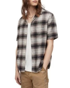 Bernat Short Sleeve Button Front Shirt - ALLSAINTS 10 Bernat Short Sleeve Button Front Shirt - ALLSAINTS -Fashion Clothing AllSaints 12905032 fpx