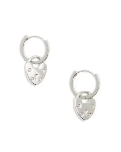 Heart Lock Charm Huggie Hoop Earrings - ALLSAINTS