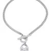Heart Lock Charm Curb Chain Bracelet - ALLSAINTS