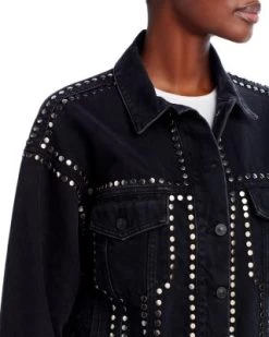 Bella Studded Denim Jacket - ALLSAINTS -Fashion Clothing AllSaints 12954849 fpx