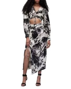 Carlie Jackie Floral Cropped Blouse - ALLSAINTS -Fashion Clothing AllSaints 12962425 fpx