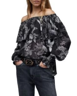 Liza Peggy Floral Off-The-Shoulder Top - ALLSAINTS