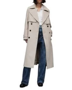 Mixie Leopard Trench Jacket - ALLSAINTS