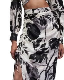 Carla Jackie Floral Ruched Skirt - ALLSAINTS -Fashion Clothing AllSaints 12962924 fpx