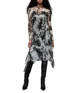 Ria Jackie Midi Dress - ALLSAINTS