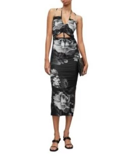 Amaya Valley Sleeveless Cutout Midi Dress - ALLSAINTS
