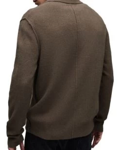 Statten Solid Long Sleeve Polo Shirt - ALLSAINTS -Fashion Clothing AllSaints 13015192 fpx