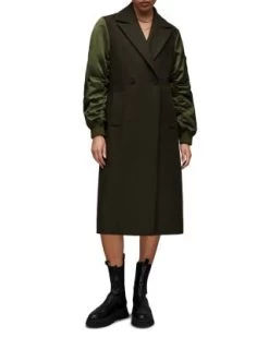 Paulah Mixed Media Coat - ALLSAINTS