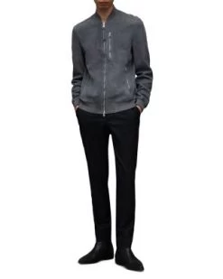 Kemble Suede Slim Fit Bomber Jacket - ALLSAINTS -Fashion Clothing AllSaints 13015805 fpx