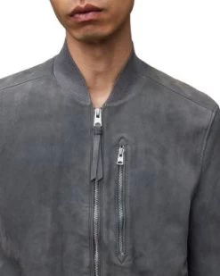 Kemble Suede Slim Fit Bomber Jacket - ALLSAINTS -Fashion Clothing AllSaints 13015807 fpx