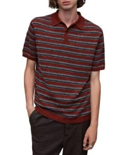 Stafford Short Sleeve Striped Polo - ALLSAINTS