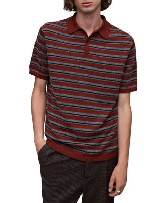 Stafford Short Sleeve Striped Polo - ALLSAINTS 1 Stafford Short Sleeve Striped Polo - ALLSAINTS