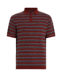 Stafford Short Sleeve Striped Polo - ALLSAINTS 9 Stafford Short Sleeve Striped Polo - ALLSAINTS -Fashion Clothing AllSaints 13031304 fpx