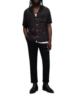 Poppies Short Sleeve Shirt - ALLSAINTS 11 Poppies Short Sleeve Shirt - ALLSAINTS -Fashion Clothing AllSaints 13032074 fpx