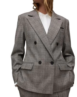 Bea Check Blazer - ALLSAINTS 1 Bea Check Blazer - ALLSAINTS