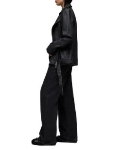 Hailey Wide Leg Jeans In Washed Black - ALLSAINTS -Fashion Clothing AllSaints 13034483 fpx