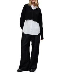 Donna Wool 2-in-1 Sweater - ALLSAINTS -Fashion Clothing AllSaints 13034987 fpx