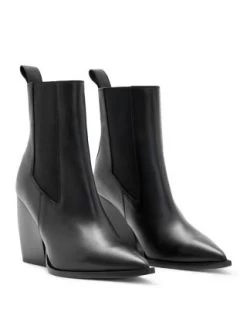 Women's Ria Pointed Toe Stretch High Heel Booties - ALLSAINTS