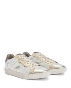 Women's Sheer Metallic Lace Up Low Top Sneakers - ALLSAINTS