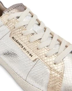 Women's Sheer Metallic Lace Up Low Top Sneakers - ALLSAINTS -Fashion Clothing AllSaints 13057081 fpx