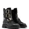 Women's Lynx Triple Buckle & Calf Hair Booties - ALLSAINTS