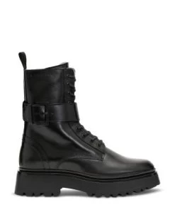 Women's Onyx Lace Up Buckled Boots - ALLSAINTS -Fashion Clothing AllSaints 13057502 fpx