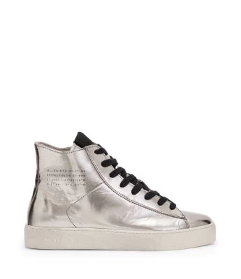 Women's Tana Metallic Lace Up High Top Sneakers - ALLSAINTS 3 Women's Tana Metallic Lace Up High Top Sneakers - ALLSAINTS - Image 3