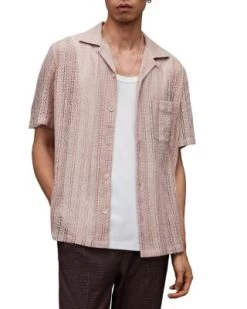 Cala Relaxed Fit Short Sleeve Camp Shirt - ALLSAINTS -Fashion Clothing AllSaints 13070372 fpx