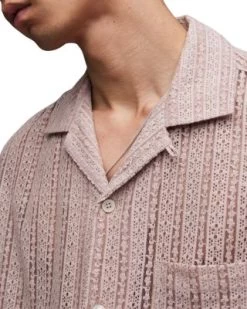 Cala Relaxed Fit Short Sleeve Camp Shirt - ALLSAINTS -Fashion Clothing AllSaints 13070373 fpx