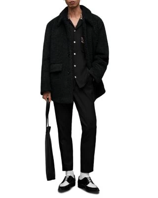 Albian Button Front Coat - ALLSAINTS 3 Albian Button Front Coat - ALLSAINTS - Image 3